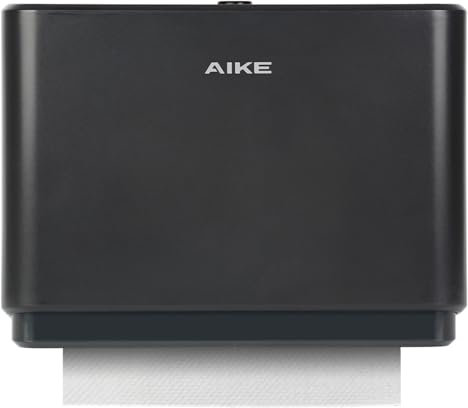 AIKE Dispensador Papel Secamanos Montado en Pared, para H2 & Z-Plegados Papel Plegado de Tamaño 25.3 x 8 cm o Inferior