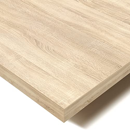 POKAR Piano da Tavolo 160x80 cm | Piano per Scrivania Spessore 25 mm | Perfetto per Scrivania Regolabile in Altezza e Tavolo da Pranzo | Resistente e Stabile | Prodotto in Europa | Eko Quercia Sonoma