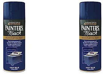 Rust-Oleum 400ml Painters' Touch Spray Paint - Navy Blue (gloss finish) (Pack of 2)
