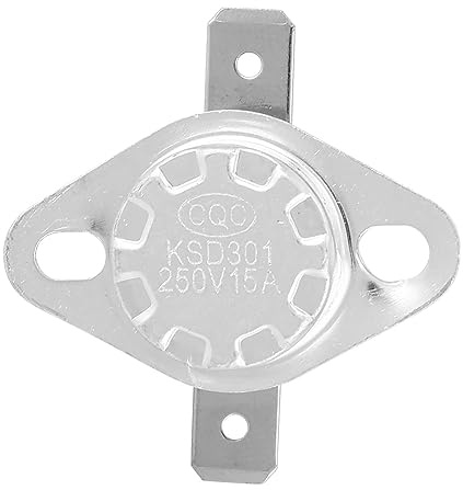 Dioche Temperaturregler, 5 Stücke Thermostatschalter KSD301 Thermostat 250 V 15A Normal Geschlossen Temperaturkontrollschalter(60°C)