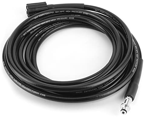 Manguera de Lavadora de Alta Presión para Karcher K2 K3 K4 K5 - Tubo de Goma Duradero y Resistente a la Abrasión para Limpiar y Desatascar Desagües y Tuberías - Fácil de Usar (6M)
