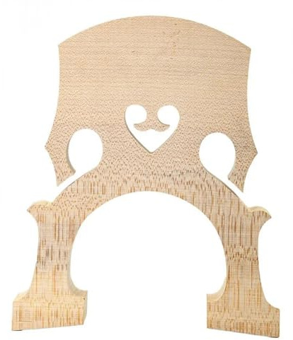 Geigeninstrument Zubehör nteil Hochwertige Kontrabass-Brücke, Standard-Ahorn, Französisches Modell, Kontrabass-Brücke, 4/4 3/4 1/2 Größe, Kontrabass-Zubehör (Color : 4/4)