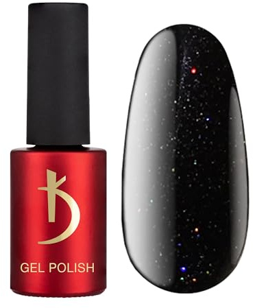 UV Nagellack Gel für Nägel - Holographic Black - Gel Nail Polish UV-LED -7ml- langlebig - Glanz Maniküre - DIY Nageldesign - Farbe GelNägel Manicure