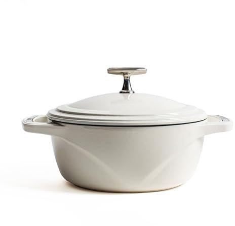 Lodge USA Enamel Dutch Oven 3 qt., White