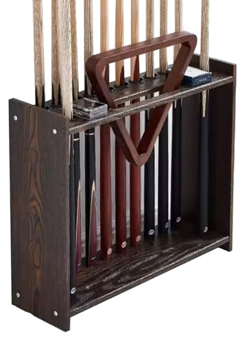 Aisny Support de queue de billard professionnel pour 12 queues de billard, étagère triangulaire, 60 x 20 x 55 cm