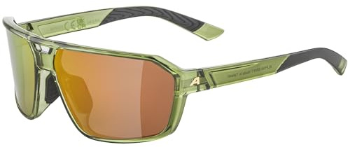 ALPINA SWIFT, sportglasögon för vuxna, grön transparent glans, en storlek, 100% UV-A, UV-B- och UV-C-skydd