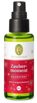 PRIMAVERA Zaubermoment Raumspray bio 50 ml - Duftspray aus 100% naturreinen ätherischen Ölen, waldig-warmer Duft mit Douglasfichte bio, Weißtanne bio, Zeder bio, Benzoe Siam bio - vegan