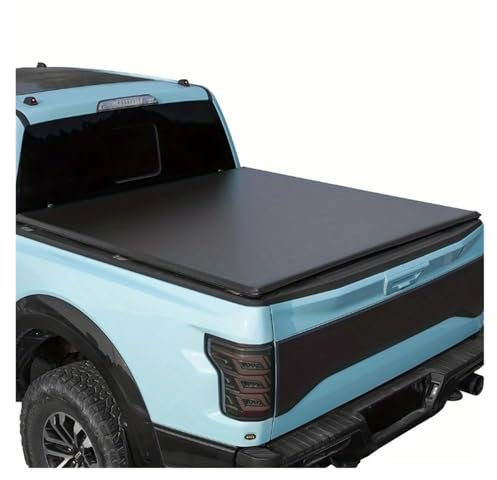 YBDFCBF 8FT (96) Lange Ladefläche, weiche 4-Fach gefaltete Laderaumabdeckung, kompatibel mit Ford F-150 2004-2024, 8' Pickup Truck Cargo Topper Long Box, 4-Fach Faltbare Klemmen als Ersatz