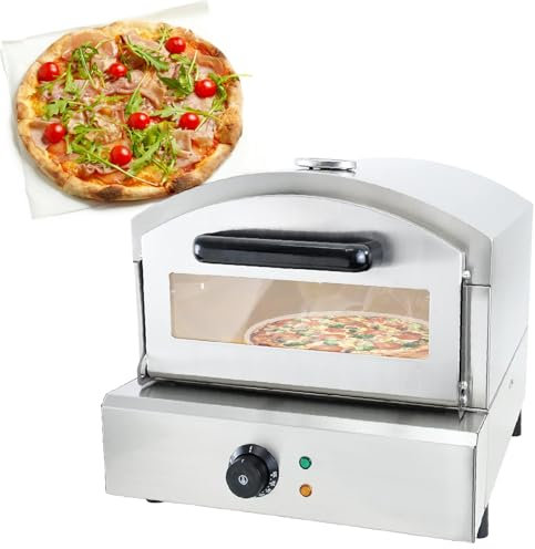 Four à Pizza Portable | Machine à Pizza éLectrique De Comptoir | Gril à Pizza D'ExtéRieur Avec DéTecteur De TempéRature | Pour Le Commerce Et La Cuisine,110V