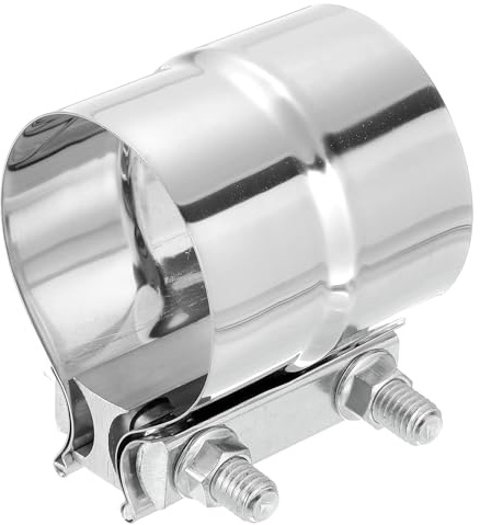 Sourcing Map 304 Stainless Steel Exhaust Clamp, 2-3/4 OD to 2-3/4 ID, Silver
