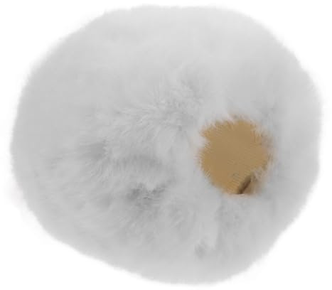 SECFOU Microphone Windscreen Furry Wind Muff Soft Mini Mic Cover White Windshield for Handheld and Lavalier Microphones with Dust and Noise Protection