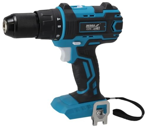 Perceuse-visseuse sans fil DEDRA SAS+ALL DED7042 sans batterie/chargeur, lumière LED, fonction arrêt automatique, 2 vitesses pour perçage, poignée caoutchoutée confortable