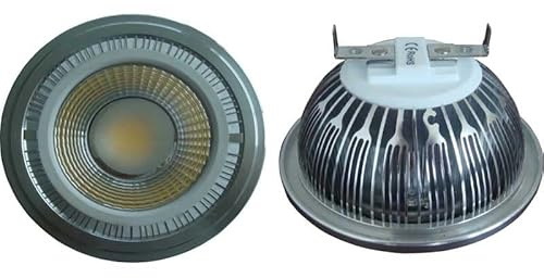 Illuminazione KJXP, Confezione da 4, Faretto LED AR111 G53 12W AC230V Faretto in alluminio con griglia dimmerabile(Cold white)