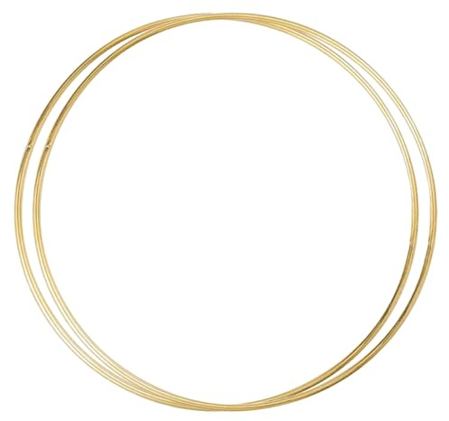 QUMIIRITY Metall 2 Stück Stabiler Bastelring für Selbstgemacht Windspielringe Metallkranzrahmen für Home Dekoration für Hochzeiten Feste Kreatives Bastelmaterial
