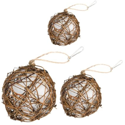 VANZACK 3stücke Teiliges Kugelförmiger Hummelnistmaterialhalter Mit Naturmaterialien Nistzubehör Für Vögel Garten Terrasse Outdoor Indoor Vogelhaus Bausatz Für Wildvögel Und Hummeln