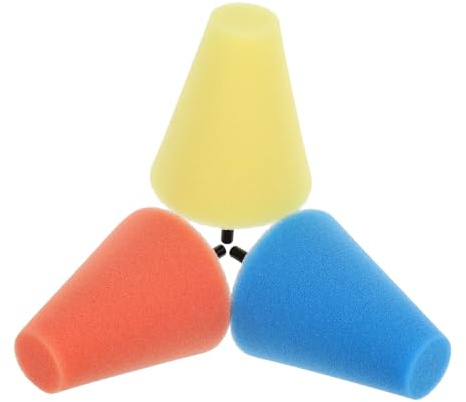 PRETYZOOM 5 Set Tamponi Lucidanti Cono Per Ruote Auto Spugne Polishing Resistente E Durevole Compatibili Con Trapani Elettrici Per Lucidatura Cera E Sigillatura Vernice Design 3 Pezzi * 5