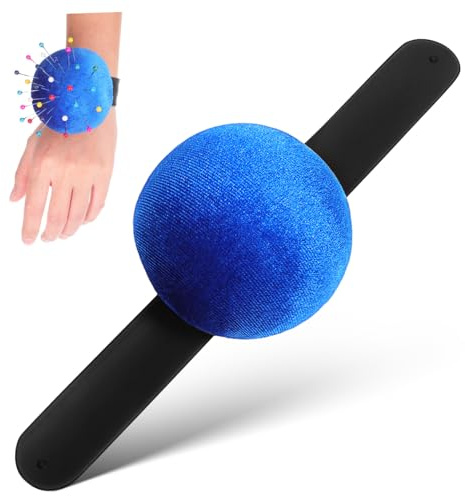 PLAFOPE Tragbares Nadelkissen Armband mit Verstellbarem Slap Design Komfortabler Handgelenkschutz für Nadelaufbewahrung für Nähen Quilten und Bastelprojekte