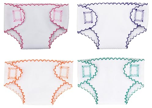 Milisten 4 Piezas de Ropa Interior para muñecas: pañales de Tela para niñas de 18 Pulgadas, artículos de Vestir, Decoraciones DIY, Juegos de simulación para niños.