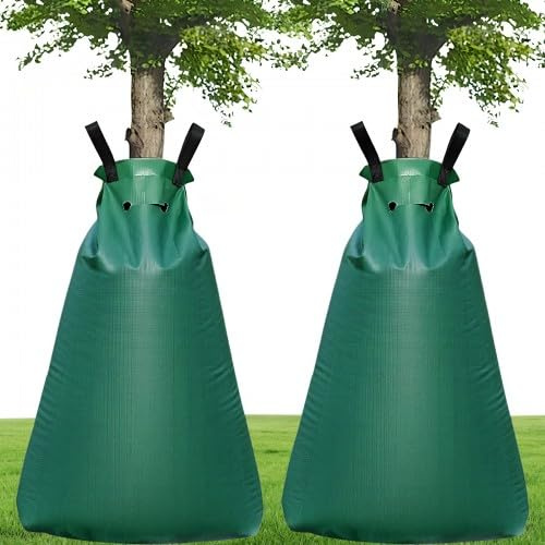 Wassersack für Bäume, Baumbewässerungssack 2 x 75L, Bewässerungssystem, Bewässerungssack für Kleine und Große Bäume