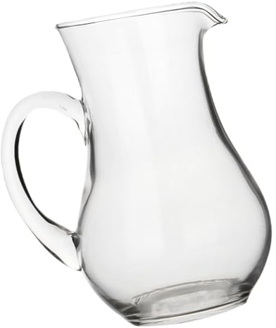 SUPVOX Caraffa Decanter in Vetro Trasparente 500 Ml Manico, Distributore Vino Rosso per Ristoranti, Bar e Uso Domestico, Brocca per Vino Elegante e Funzionale