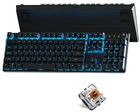 Tastiera meccanica PBT a 99 tasti – Altezza OEM, resistente al sudore e all'olio, tasti sostituibili a caldo con tasti interi e cavo USB-C staccabile, estetica meccanica alla moda per giochi e uso