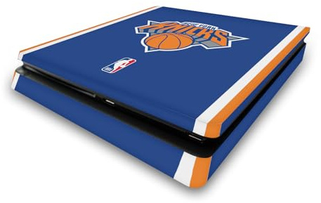 Head Case Designs Licenza Ufficiale NBA Design Blu New York Knicks Logo Vinile Sticker Gaming Pelle Adesivo Compatibile con Sony Playstation 4 PS4 Slim Console