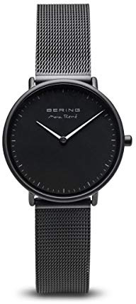 Bering Damen Quarz Uhr | Armbanduhr 30 mm Edelstahlgehäuse und Zifferblatt | Milanaisearmband | Saphierglas | 3 ATM | 15730