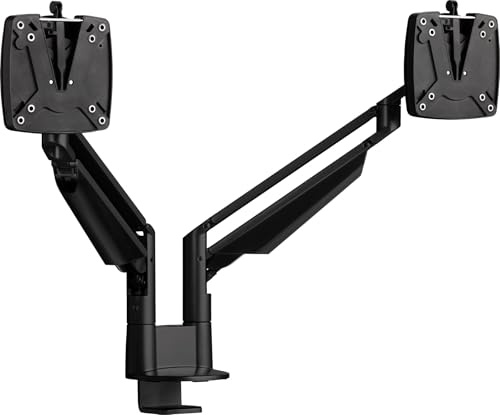 Novus CLU Duo Monitorarm Set, einfache Ausrichtung für Side-by-Side Viewing, 3 in 1, schnelle Montage Schwarz