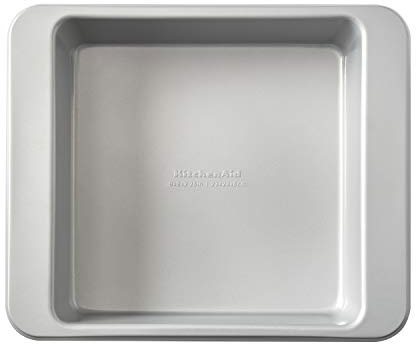 KitchenAid 9in Nonstick Aluminized Steel Square Cake Pan, Silver