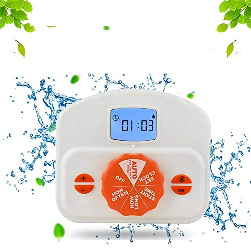Shining Automatic Indoor Plant Watering Timer Desk Fountain Intelligent Pot Plant Irrigation Controller (White)