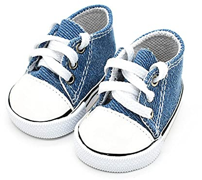 Hinleise - Scarpe di tela con lacci per bambole americane da 45,7 cm