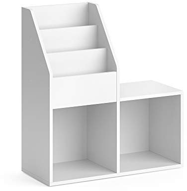 Vicco Bücherregal Luigi, Regal für Bücher, Weiß, 72 x 79 cm