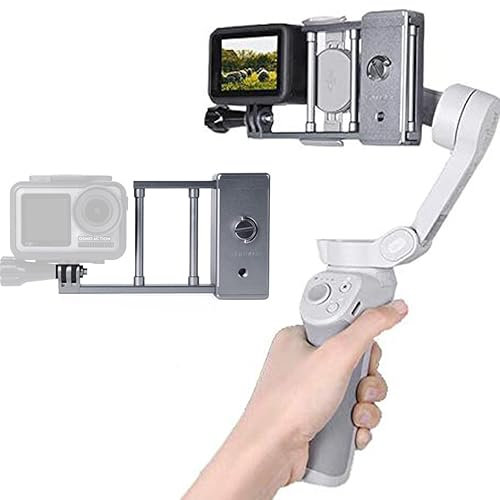 U/R Adapter für DJI OM 5/OM 4/OSMO Mobile 3, Mount Platte für GoPro 10/9/8/Osmo Action