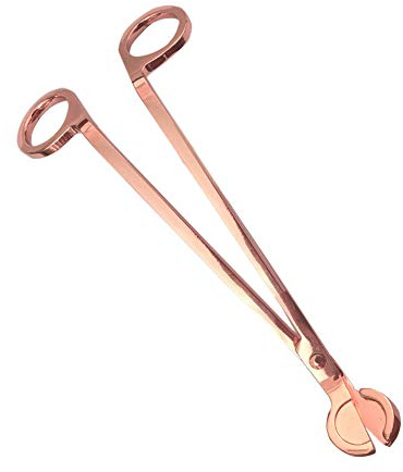 Ainkou Kerzendochtschneider Edelstahl Dochtschneider Cutter Öllampe Kerzenzubehör Trimmer Schere Cutter - 7 Zoll (Roségold)