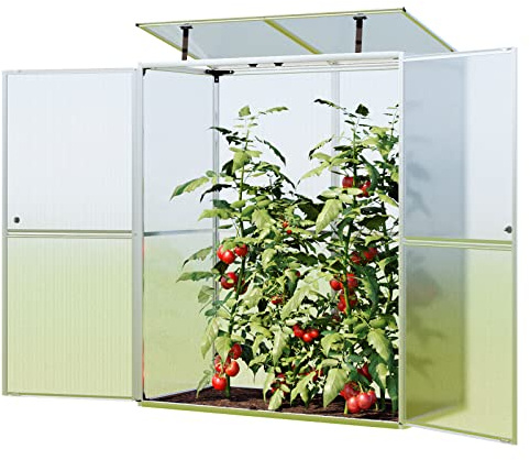 GFP Invernadero para Tomates Emma 147 x 76 x 173 cm, Placas de policarbonato de 8 mm