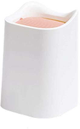 Papelera de Cocina, Mini Bote de Basura de plástico multifunción Original Lindo portátil extraíble Oficina Basura doméstica Minifalda Cesta de Basura de Escritorio (Color : Pink) (Color : White) (Whi