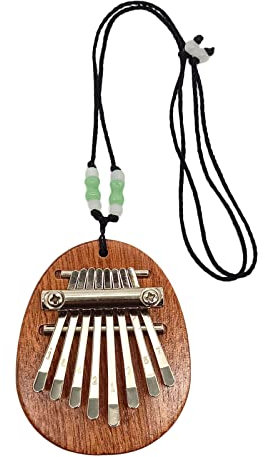 Ainkou 8 Tasten Tragbares Mini Kalimba Finger Daumen Klavier Marimba Musikinstrumente Massivholz mit Lanyard