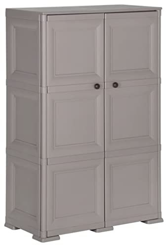 Home Products-Kunststoffschrank 79x43x125 cm Holz grau