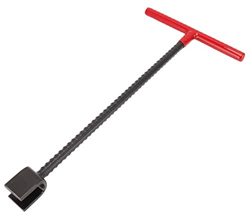 Pssopp Water Meter Key Stopcock Key Curb Valve Key Wrench Tool with T Style Handle for Curb and Main Water Valve (Red)