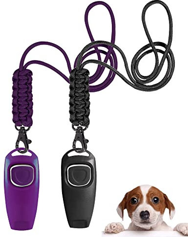 TODREMOU Hundepfeife Rütter Rückruf-Hundepfeifen Hochfrequenz Klicker Hundeklicker Set Clicker Hundetraining Clickertraining