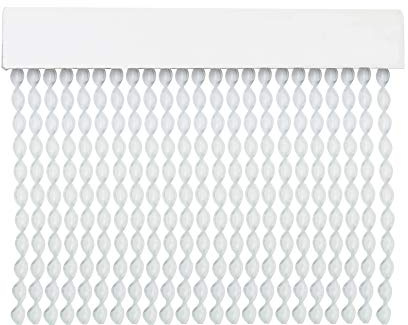 MERCURY TEXTIL Cortina para Puerta Tiras PVC 200x120cm，Cortina para Puerta Exterior，10 Color (Transparente R9)