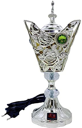 delr Weihrauchbrenner für die Kirche - Elektrischer Räucherkohlebrenner,Räuchergefäß aus Metall, orientalisches Räuchergefäß, Kirchen-Räuchergefäß