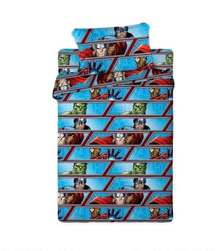 Disney Marvel Set completo lenzuola invernale pile coral fleece Avengers letto singolo INTIMOEGIDO