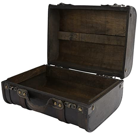 MCDSAJ Retro-Koffer, Schatzkiste aus Tomatenholz, Retro-Koffer, Aufbewahrungsbox aus Holz, Fotostudio-Dekoration, Schaufenster, Fotografie-Requisiten, Koffer-Dekorationsbox