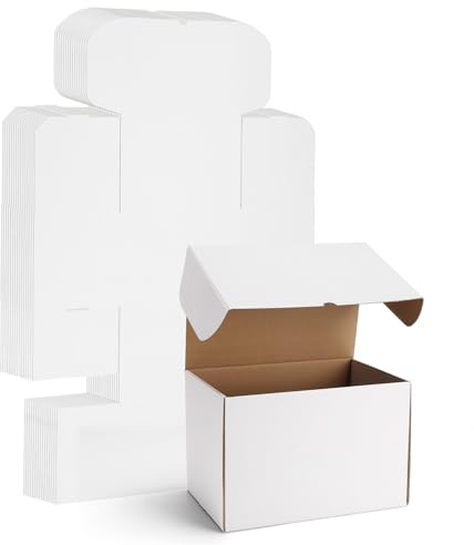 RLAVBL Scatole di Cartone per Spedizione o Imballaggio 30.48x20.32x20.32cm,Scatola di Cartone Ondulate 15 Pezzi,Bianca
