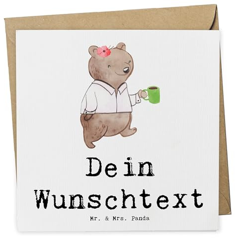 Mr. & Mrs. Panda Personalisierte Karte Beamtin Herz - Geschenke, Öffentlicher Dienst, Beamte, Postkarte personalisiert, Verbeamtung, Karten, Grußkarte personalisierbar, Beamtentum, Geschenk