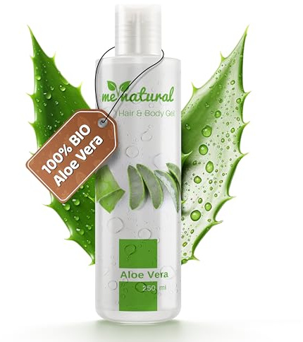 Menatural® Bio Aloe Vera Gel Haare & Körper 2in1 [reines Aloe Vera + vegan] 250 ml | Made in Germany | Bio Aloe Vera Gel 100 Prozent Bio | Aloe Vera Gel Bio | Aloe Vera Gel Gesicht | Aloe Vera Haare
