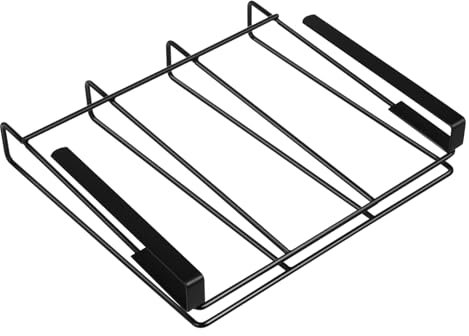 Amosfun Unterschrank Organizer Edelstahl Schneidebrett Halter Mit Haken Platzsparend Einfache Montage Küchenaufbewahrung