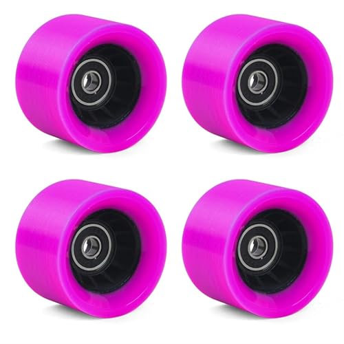 LPHFDCS Skater Roller Rollschuh-Räder, 95A, Quad-Skate-Räder, 4 Stück, 58 mm x 39 mm, mit Lagern for zweireihiges Skaten oder Skateboard-Zubehör Inline Skates RäDer(Rose Pink)