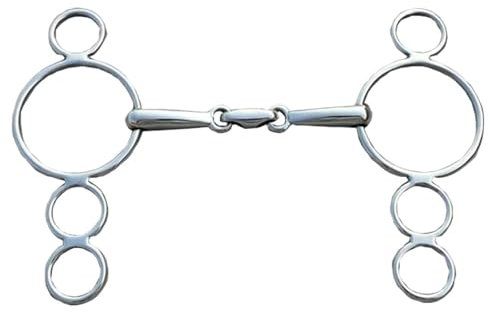 YDYAENIO Gebisse 1pc 12,5 cm Edelstahl Horse Bit Volle Wange Trense Bit Mund Horse Tack Silber Horse Bit Zubehör